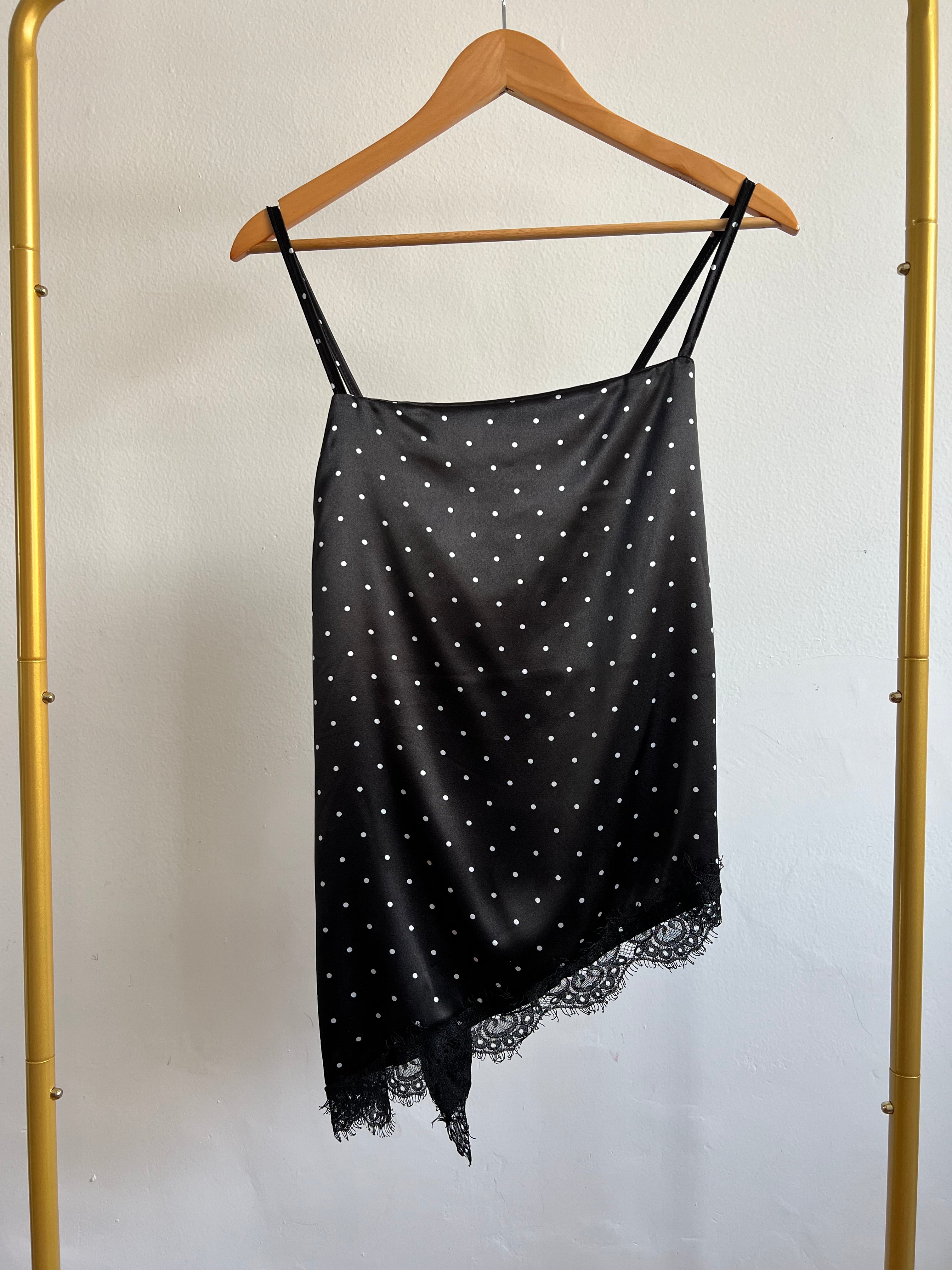 Blusa negra polka dots
