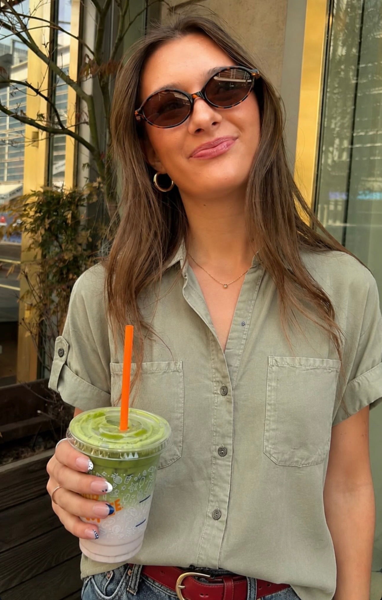 Blusa verde Tencel
