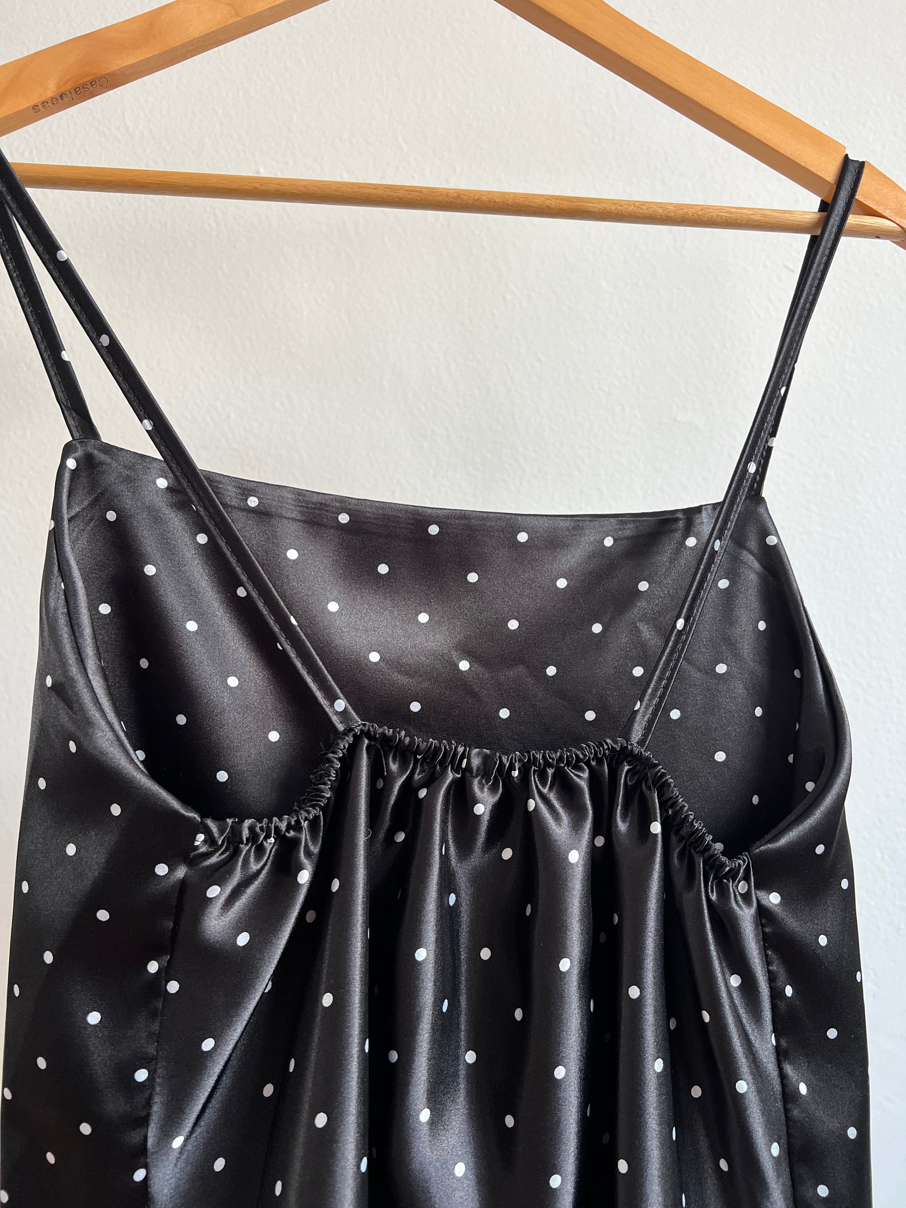 Blusa negra polka dots