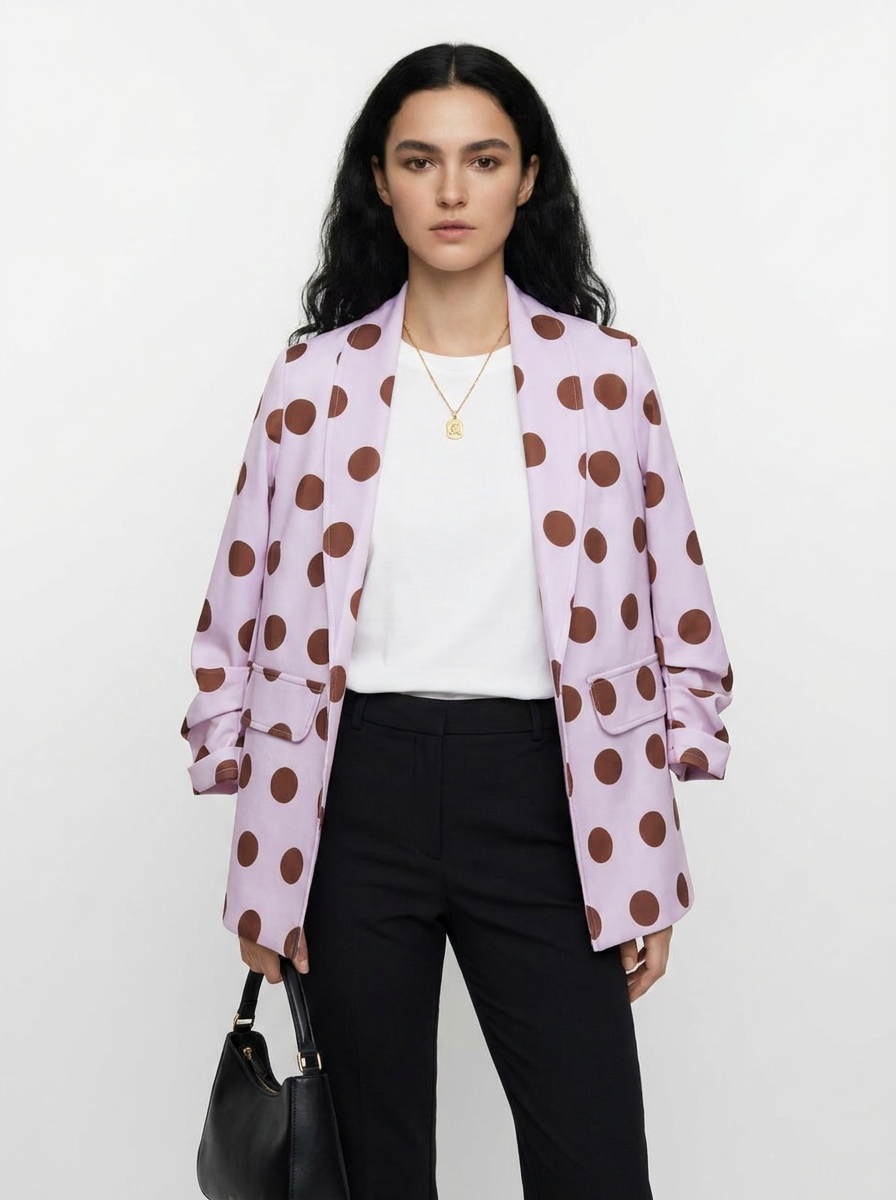 Blazer polka rosa